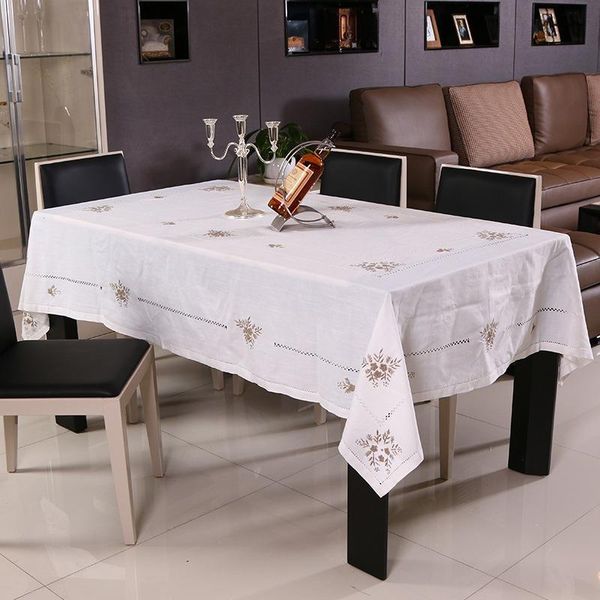 

table cloth explosion hand-made embroidery pastoral cotton solid rectangular circular multi-purpose drape tablecloth