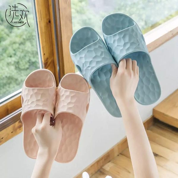

smart home control water cube slippers bathroom bathing bath men women non slip silver ion antibacterial eva sand drag wear-resistant