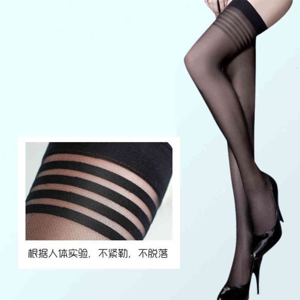 

stockings fun striped nightlife long thread fun thin socks, Black;white