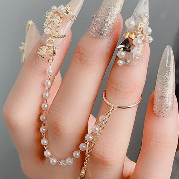 

nail art decorations zircon ornament tassel vintage style non-drop 3d metal rhinestone japanese for beauty, Silver;gold