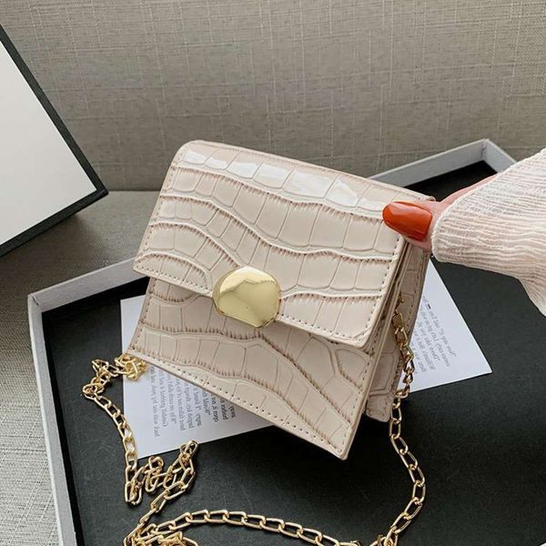

pattern fashion female bags texture chain shoulder bag solid color buckle crossbody for women 2021 brand handbags