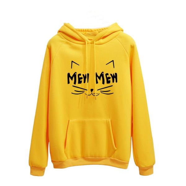

women's hoodies & sweatshirts loose long sleeve print warm hooded sweatshirtr blouse fashion girl boy the man woman discount style, Black