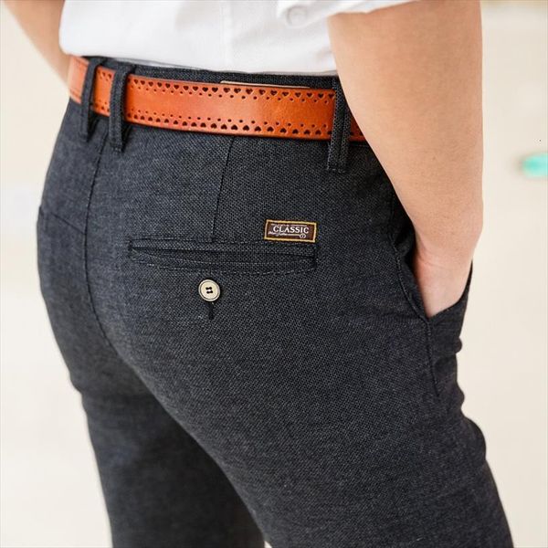 

classic style regular fit women pants casual business fashion black blue brand elastic trousers
