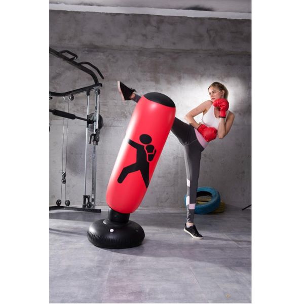 

1.6m inflatable boxing column fitness decompression punching bag blow thickened tumbler sand