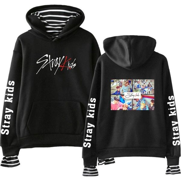 

women's hoodies & sweatshirts kpop stray kids hoodie i am you fans spring fashion harajuku long sleeve women girl clothes, Black
