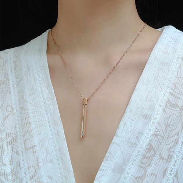 

pendant necklaces stainless steel perfume bottle necklace gold silve black cinerary casket dangle openable family souvenir jewelry gifts, Silver