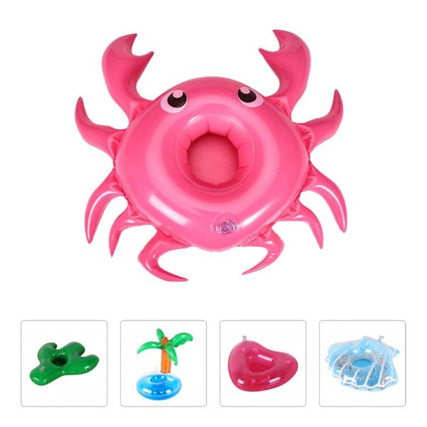 

life vest & buoy 12pcs inflatable drink cup holders coasters mats (assorted color)