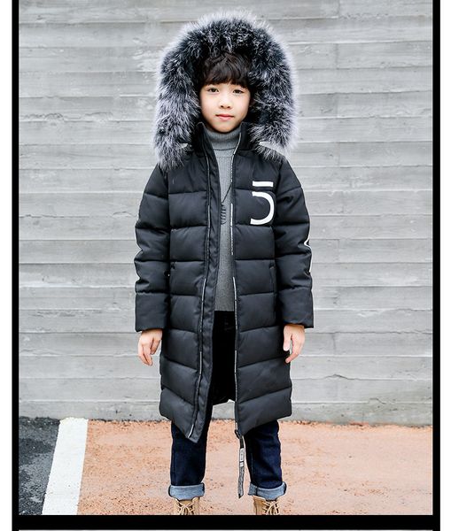 

children winter jacket thicken windproof warm kids coat waterproof children outerwear kids clothes boys jackets 3-12 years, Blue;gray