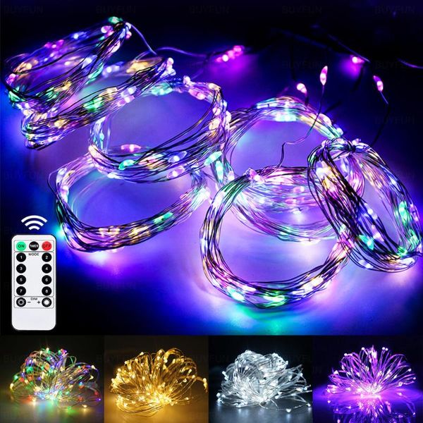 

strings colorful led string light remote control lights for party garland christmas house indoor courtyard decoration dimmable lighting