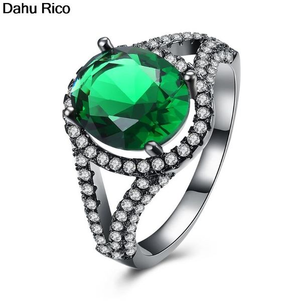 

cluster rings dia de la madre max size 9 oval alliance sortijas women for girls cubic zirconia piedras y green black gun jwelr dahu rico, Golden;silver