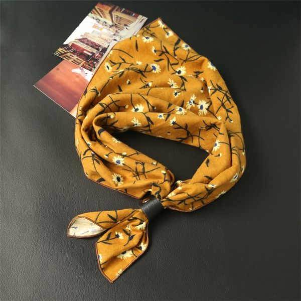 

sGda korean fashion men's and women's british cravat fashion suit small square scarf autumn and winter ties pattern small cotton scarf, Black;gray