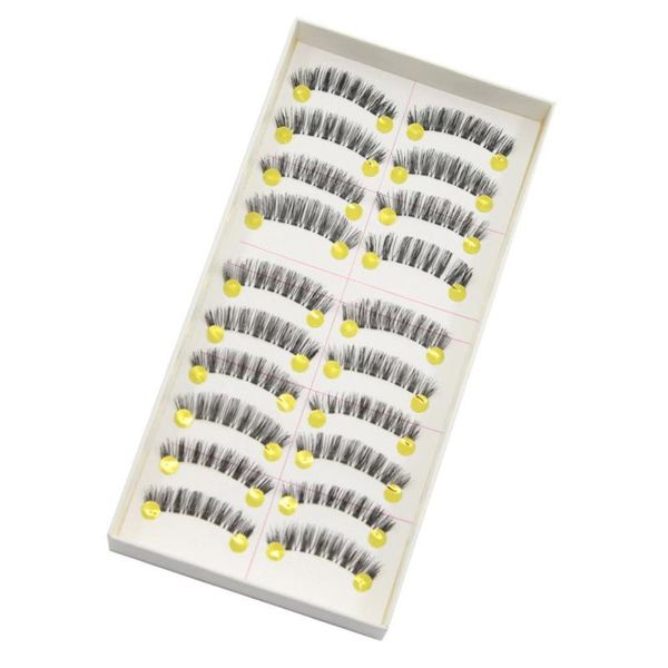 

false eyelashes 70% 10 pairs makeup handmade natural long sparse eye lashes
