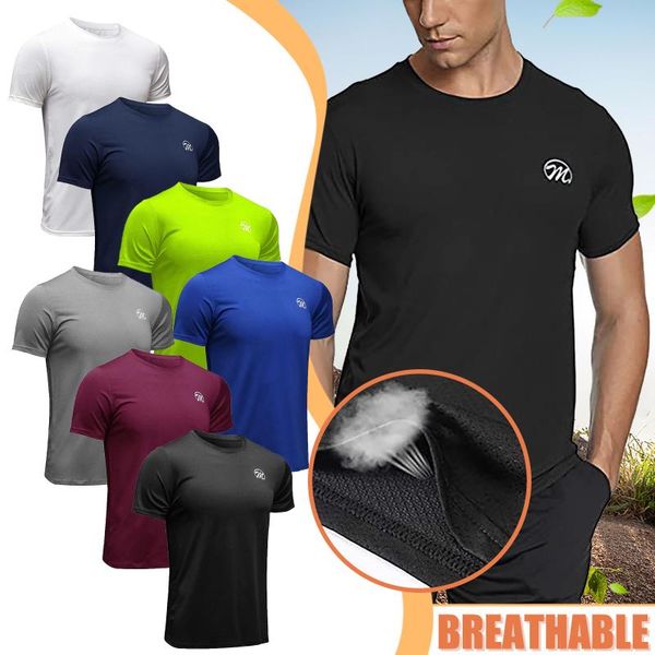 

men's t-shirts 2021 summer clothing casual tee t-shirt basic round neck outdoors sport solid color slim harajuku camisa, White;black