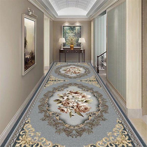 

carpets modern style floral printing corridor mat parlor area rugs kitchen bathroom anti-skid bedroom rug home decor living room