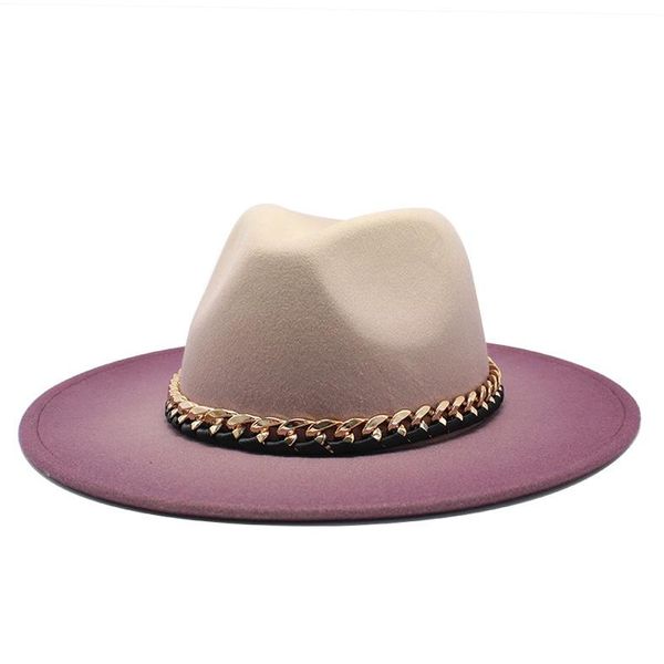

caps & hats 2021 winter autumn imitation woolen women men les fedoras hat jazz european american round bowler, Yellow
