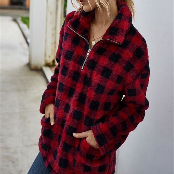

+2021 autumn and winter new plush thickened large plush women's sweater, Black