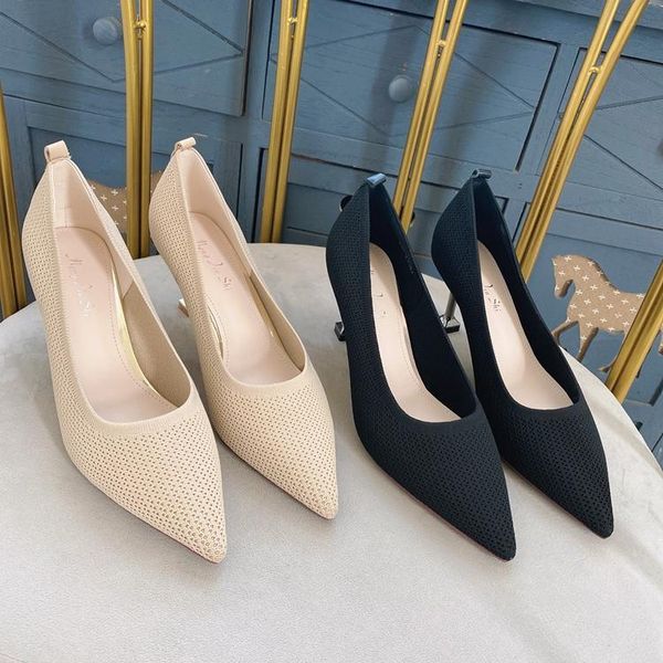 

dress shoes african woman shoe 2021 casual heels basketball platform breathable lace-up pumps slip on pointed wedge sweet all-match, Black