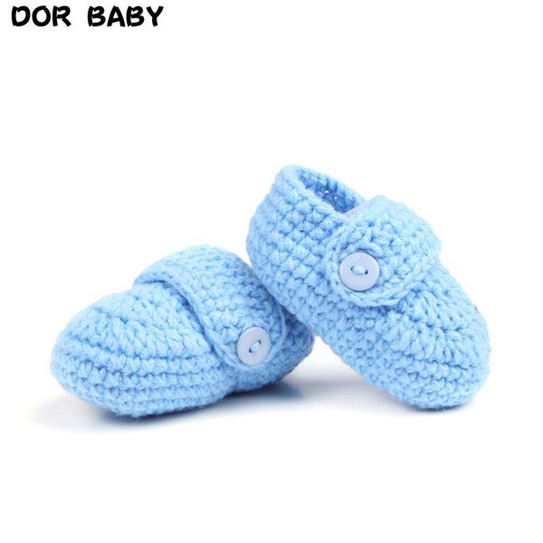 

fashion comfortable buckle baby shoes handmade knitting crochet booties crib walk for infants toddlers first walkers
