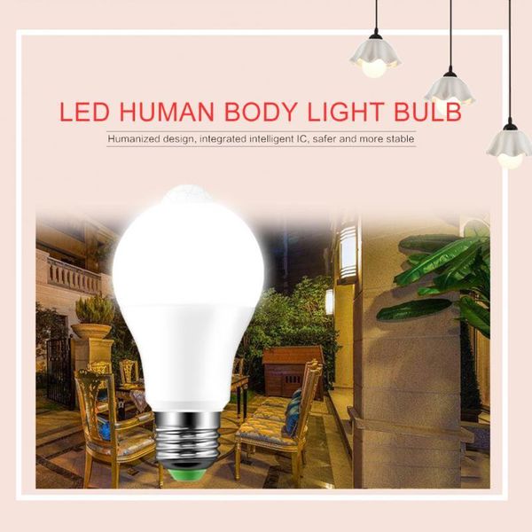 

bulbs 10w led pir motion sensor lamp bulb auto smart infrared body sound + light e27/b22 saving bombillas