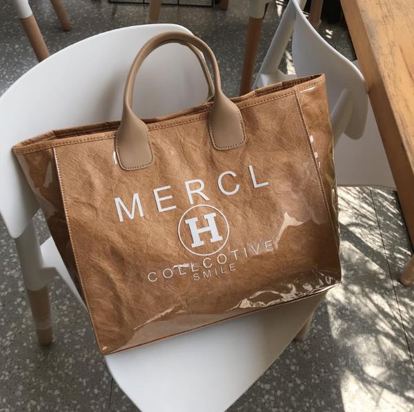 

2021 four seasons universal women's handbags pvc holder bags street trend letters sandwich zipper bag