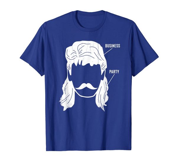 

business in the front party in the back mullet pun design t-shirt, White;black
