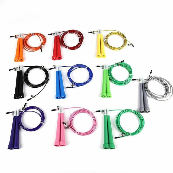 

jump ropes 1pc 2.8m speed racing skipping rope adjustable steel wire crossfit exercise gym training fitness jumping cord