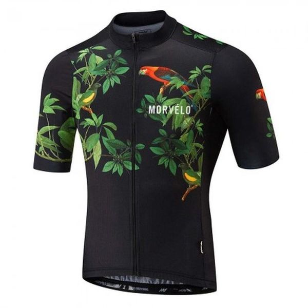 

racing jackets 2022 summer morvelo short-sleeved bicycle jersey high elasticity, no restraint, penetration, sweatshirt, Black;red