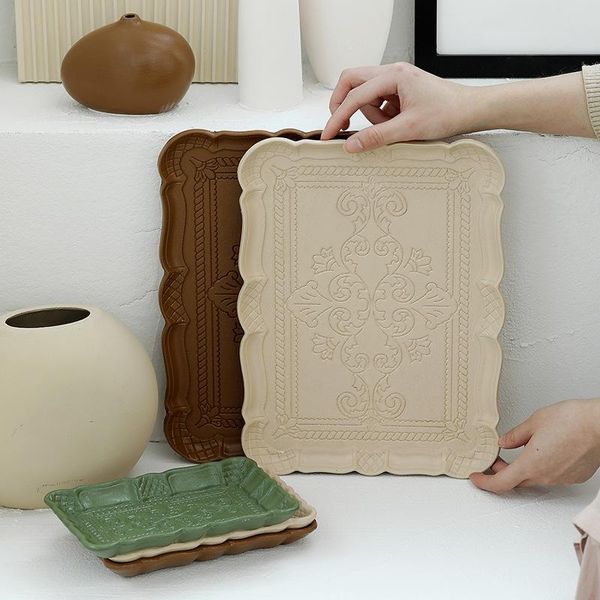 

kitchen storage & organization 1pc nordic wooden tray fruit dessert display plate jewelry cosmetics organizers home tea cups serving pallet