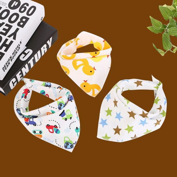 

cute baby bibs cotton cartoon animal saliva slobber triangle towel waterproof soft infant burp feeding cloths born toy &