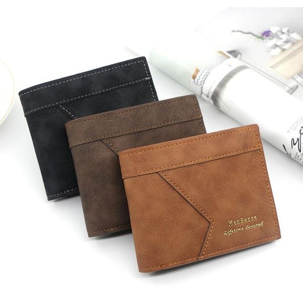 

wallets 2021 1pcs fashion mini men's business wallet card holder man purse coin bag gift for men1, Red;black