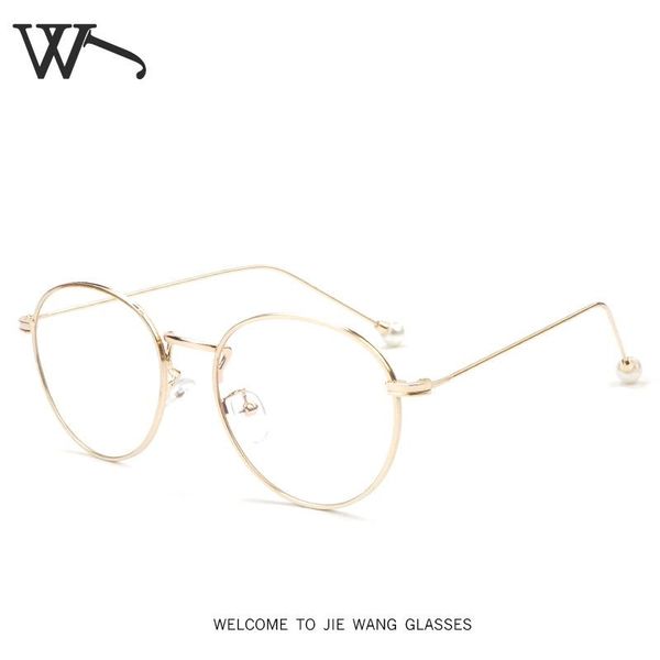 

fashion sunglasses frames light- literary round frame study plain glass clear transparent optical glasses eyewear eyeglasses, Black