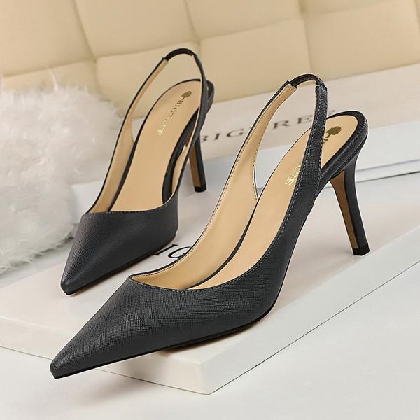 

dress shoes 2021 women spring heel woman high heels pumps ladies office pointed toe, Black