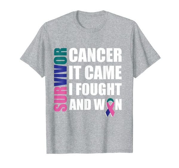 

thyroid cancer awareness fight cancer ribbon t-shirt, White;black