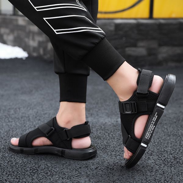 

fashion funny fish slippers men shoes girls boys women summer beach slipper 2021 arrival family children slides 46, Black
