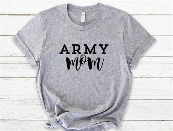 

army mom print cotton funny women yong girl tee hipster drop ship s 254, White