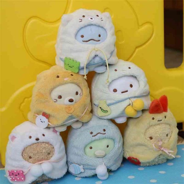 

japanese animation cute wall corner biological plush doll toy cloak pendant doll
