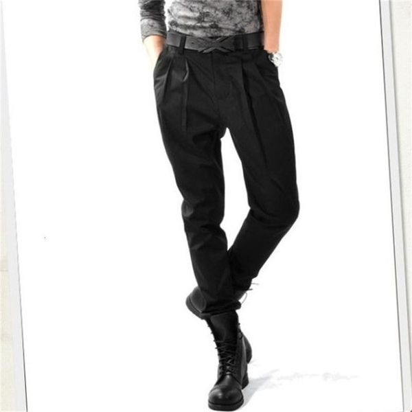 

pant 30-42 korean fashion feet hare personality male casual boots big breech pants 073t, Black