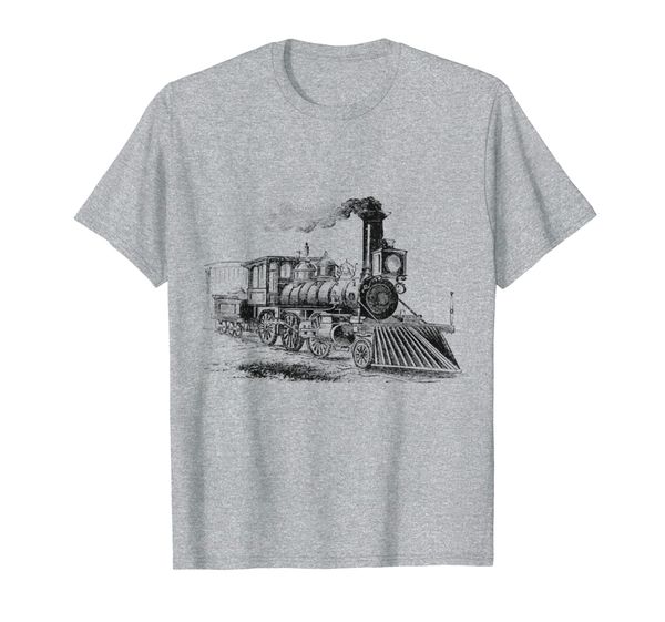 

vintage locomotive t-shirt steam engine train retro, White;black