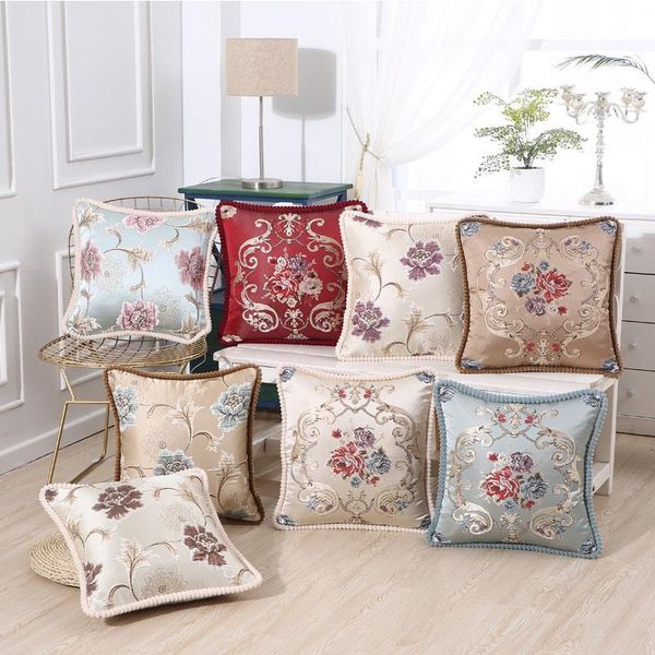 

cushion/decorative pillow chinese style elegant embroidery throw pillowcase floral pattern sofa decoration cushion cover home accessories 48