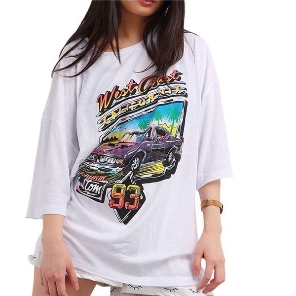 

leisure beach holiday casual fashion women t shirts home outfit white vintage