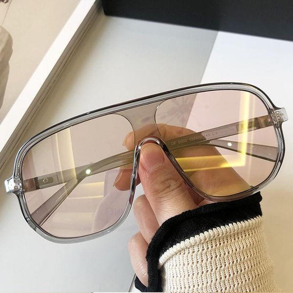

fashion oversized one piece clear pink sunglasses for women vintage shield star sun glasses female brand big shade, White;black