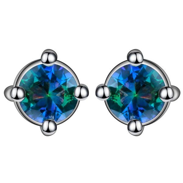 

stud seanlov party wearing multi color blue crystal earrings for girls nickel earring silver fashion christmas gifts, Golden;silver