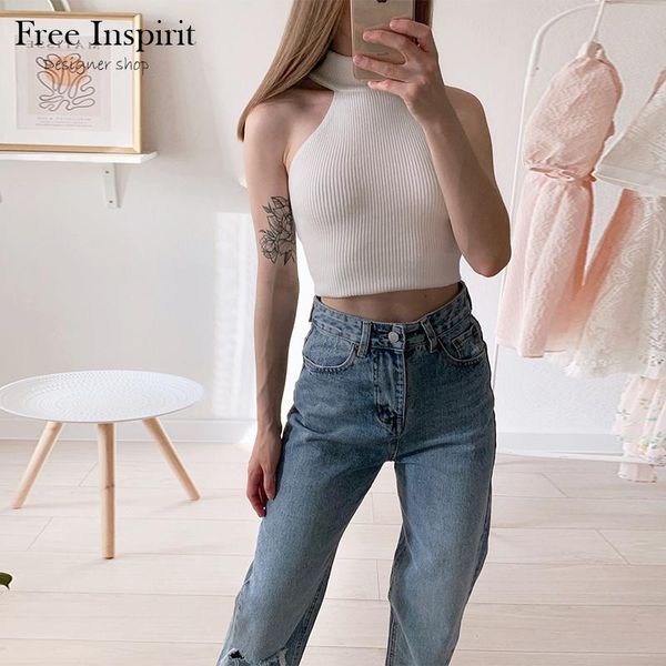 

women's tanks & camis style tank solid color halter summer, White