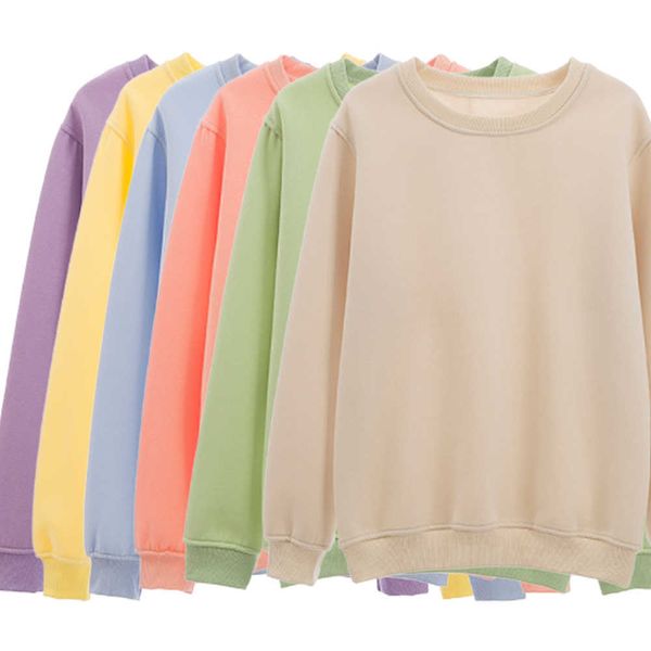 

basic hoodie for women streetwear female spring autumn solid colour hoodies casual sweatshirt hip pop sudadera mujer y0820, Black
