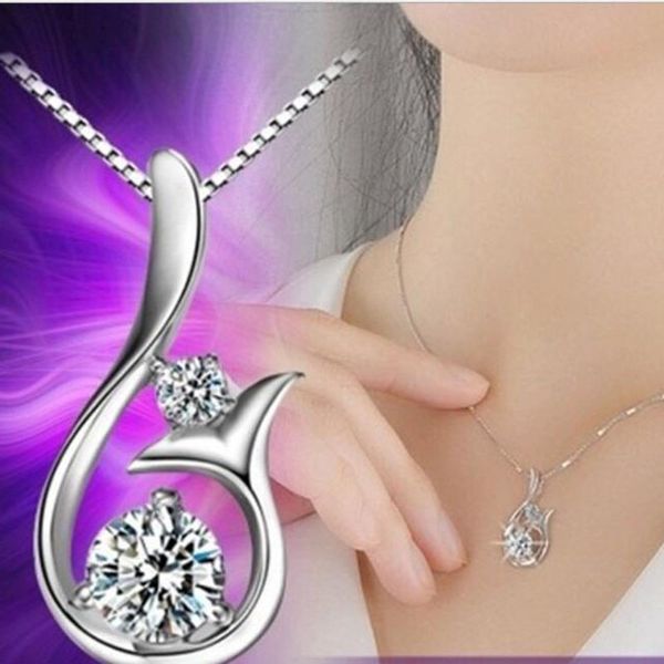 

sterling silver itmes crystal jewelry mermaid pendant statement necklaces vintage wedding fashion hot