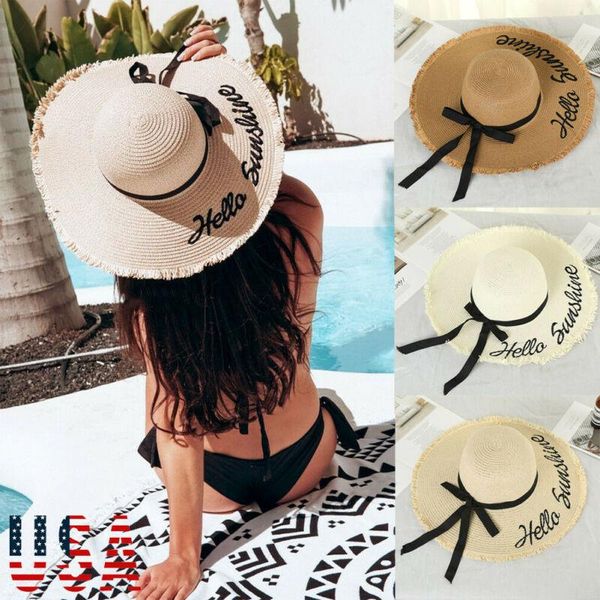 

women summer big wide brim straw hat floppy sun foldable cap fashion casual sunproof breathable beach bucket caps hats, Blue;gray