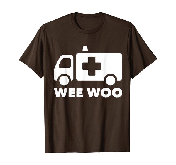 

wee woo paramedic - first aid ambulance t-shirt, White;black