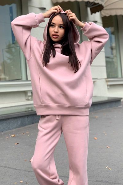 

women's clothing plus velvet warm 2 two-piece sports set hooded sweater trousers suit casual pants two piece, White