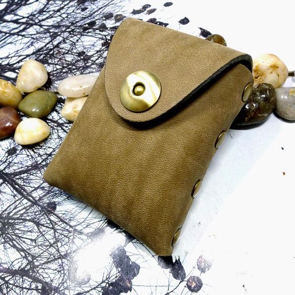 

waist bags small pack leather belt bag hand-made on card holder car key case house pouch md-k