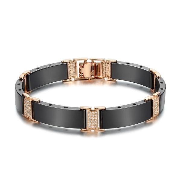 

trend fashion bracelet for women ceramic couple s. bracelet men's unusual girls gifts 210918, Black